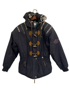 VTG Obermeyer "Geneva" Embroidered Toggle Ski Jacket Size 8 Whimsygoth